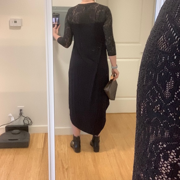 BCBG black asymmetric dress - Like new - Picture 3 of 9